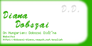 diana dobszai business card